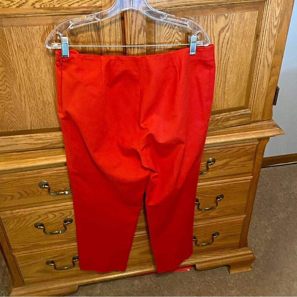 St. John Yellow Label Red Capri Pants High Waisted Women’s 10‎ Made in the USA - Picture 9 of 16